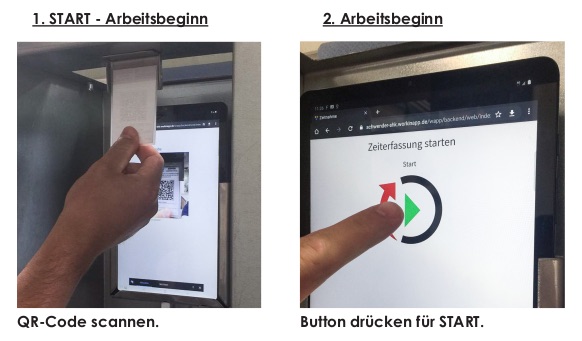 Arbeitszeiterfassung statt Excel am Terminal stationär für Zeiterfassung an der Baustelle